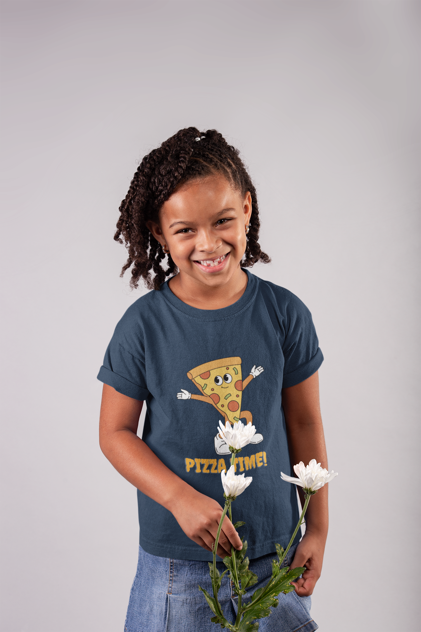 PIZZA premium pure cotton girl T-shirt