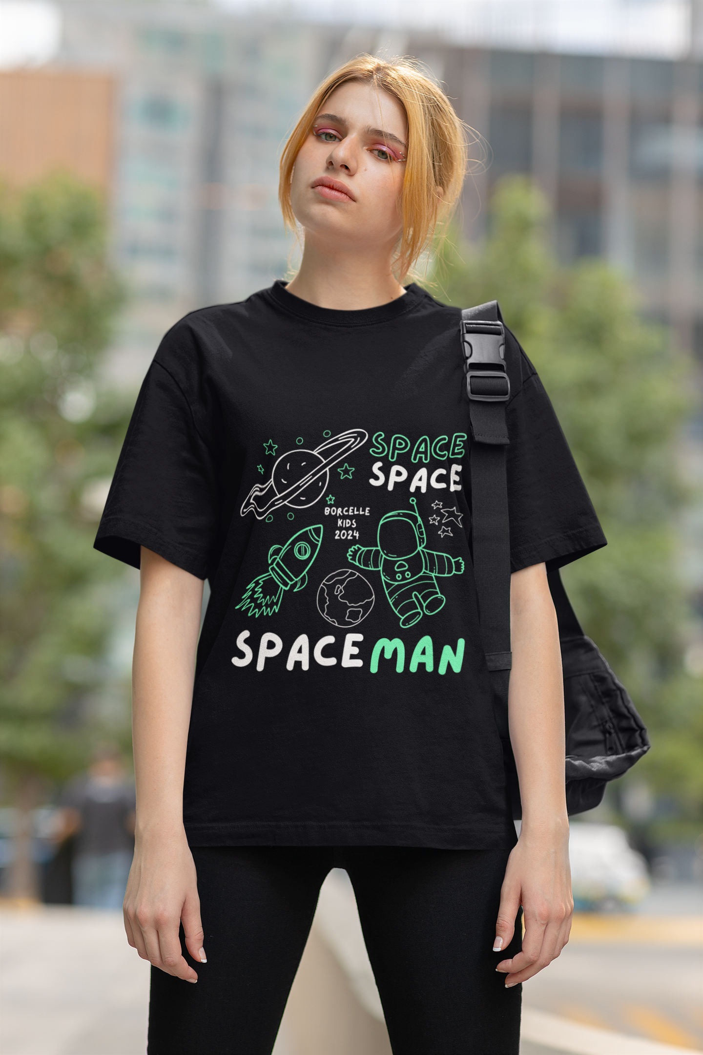 SPACEMAN standard oversized UNISEX premium pure cotton T-shirt