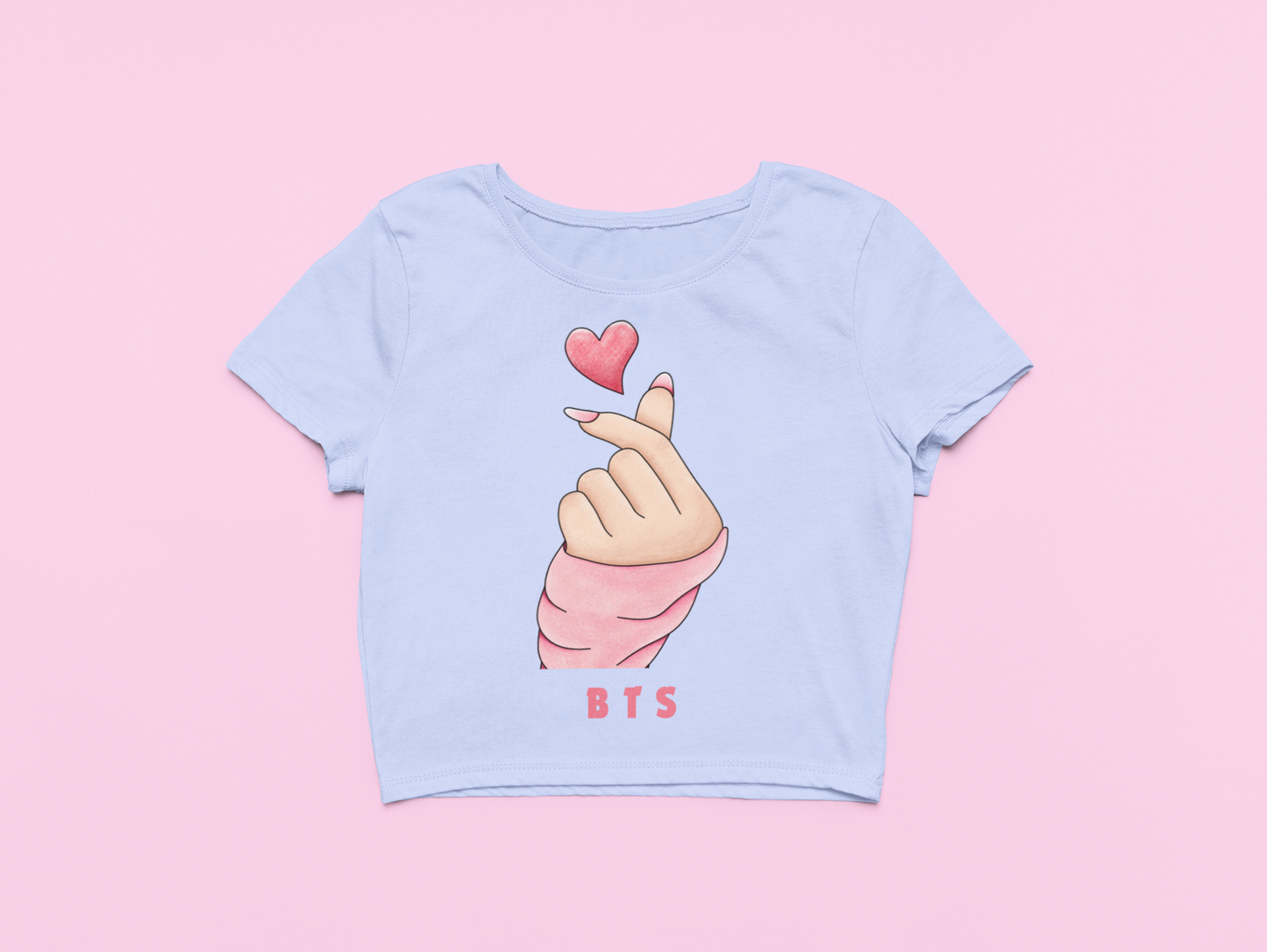 BTS LOVE premium pure cotton crop top