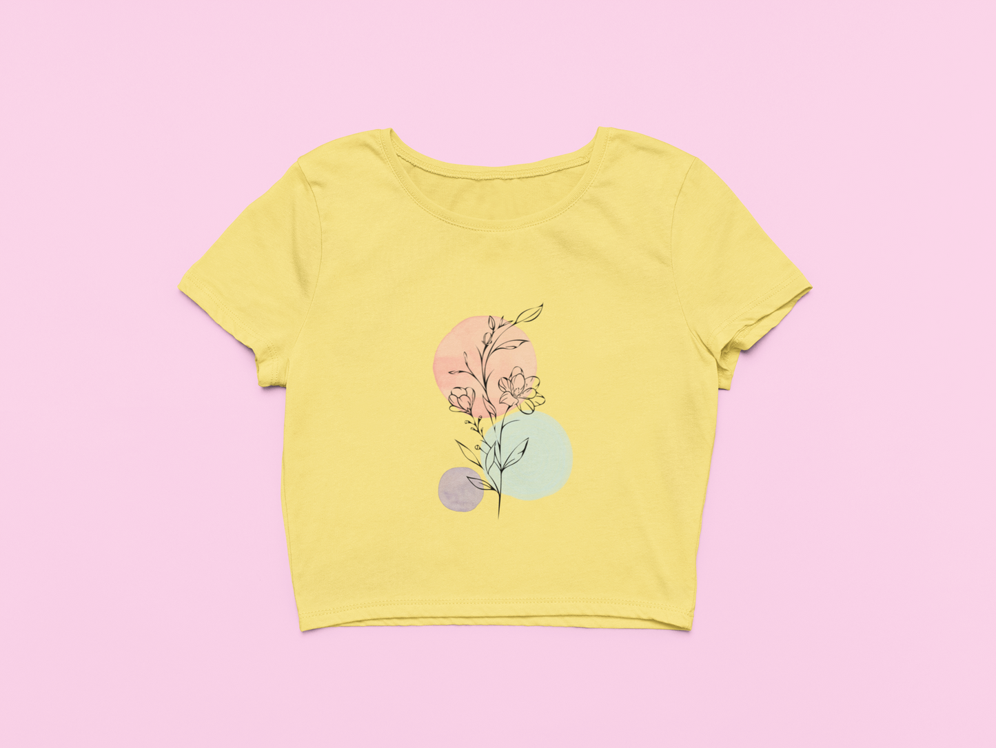Women's Flower And Balls Crop Top