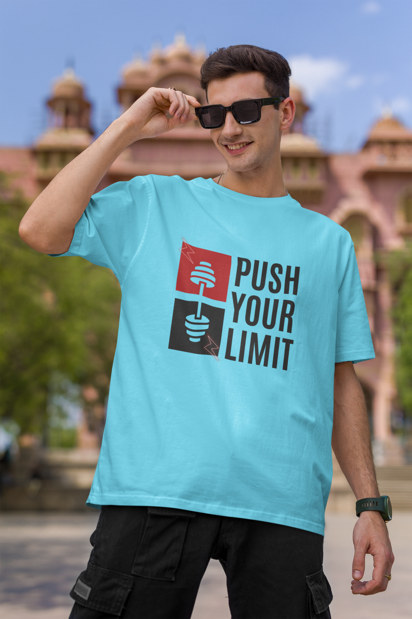 PUSH LIMITS classic oversized UNISEX premium pure cotton T-shirt