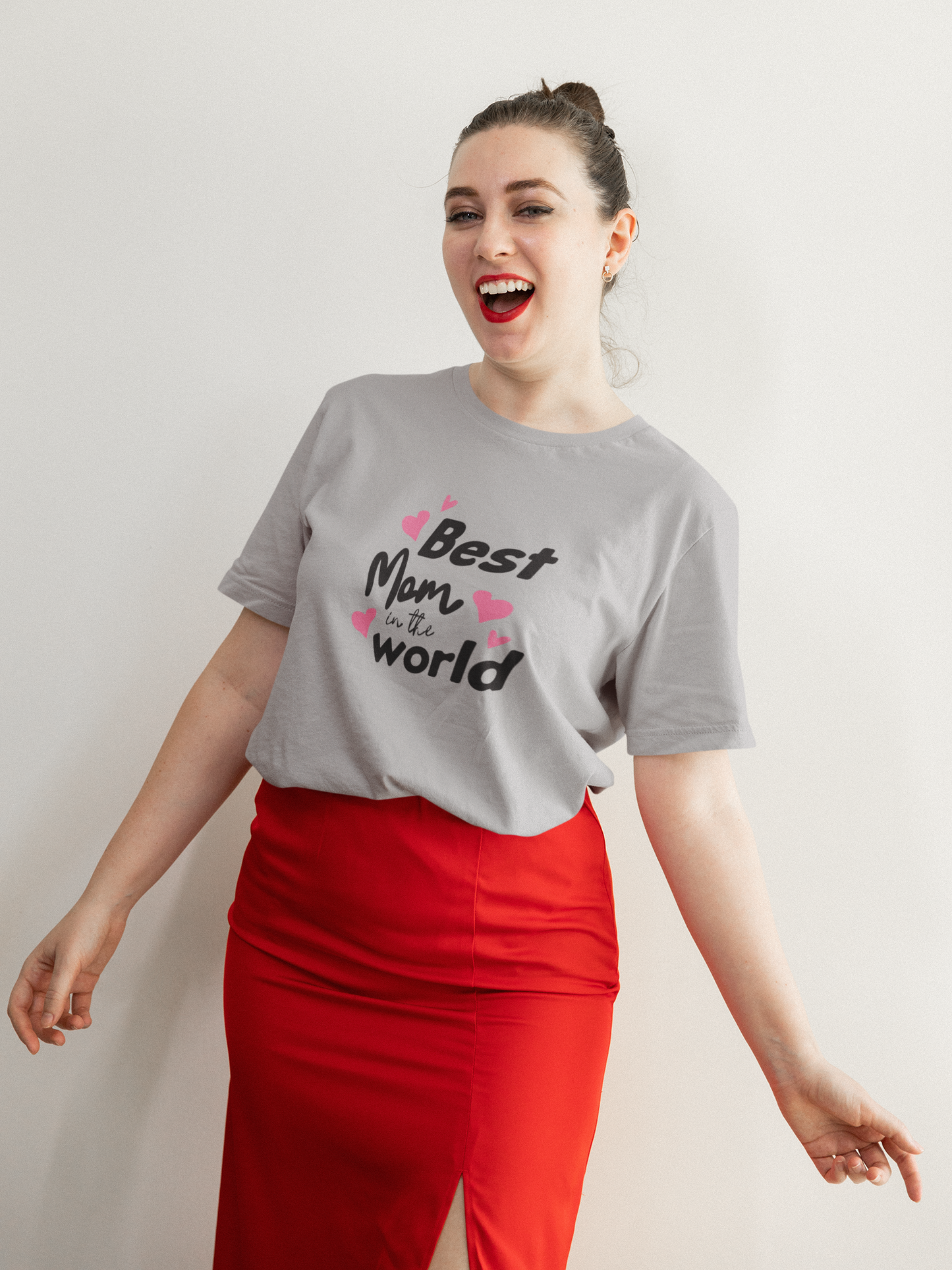 BEST MOM standard oversized premium pure cotton WOMEN T-shirt