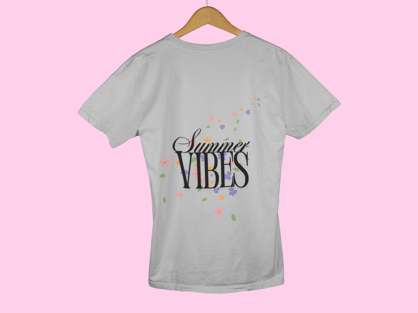 SUMMER VIBES premium pure cotton T-shirt for women
