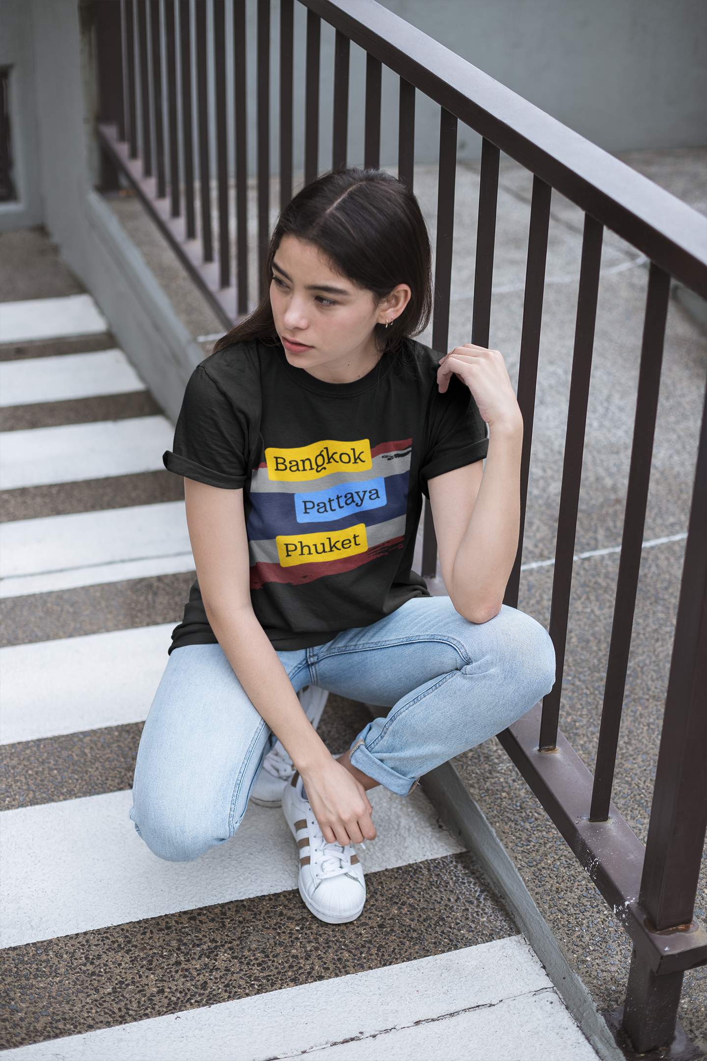 BANGKOK PATTAYA PHUKET premium UNISEX SUPIMA T-shirt