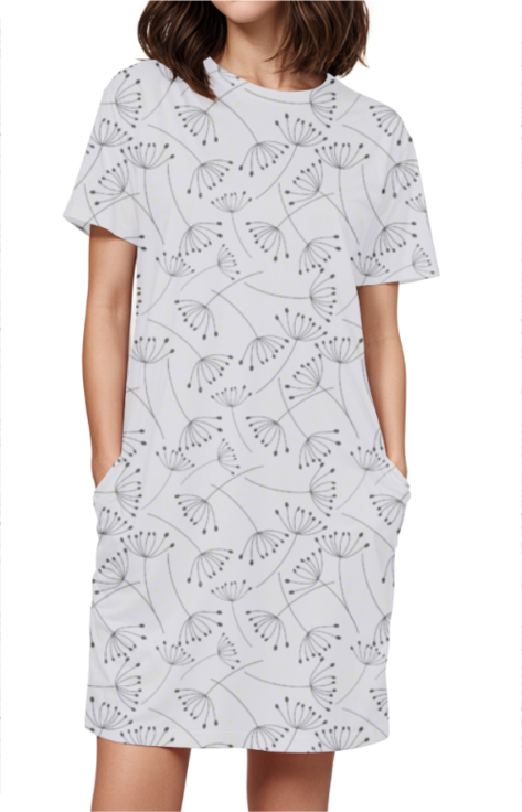 GREY SIGMA premium pure cotton t-shirt dress for HER