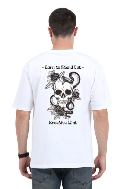 SKULL N FLOWER classic oversized UNISEX premium pure cotton T-shirt