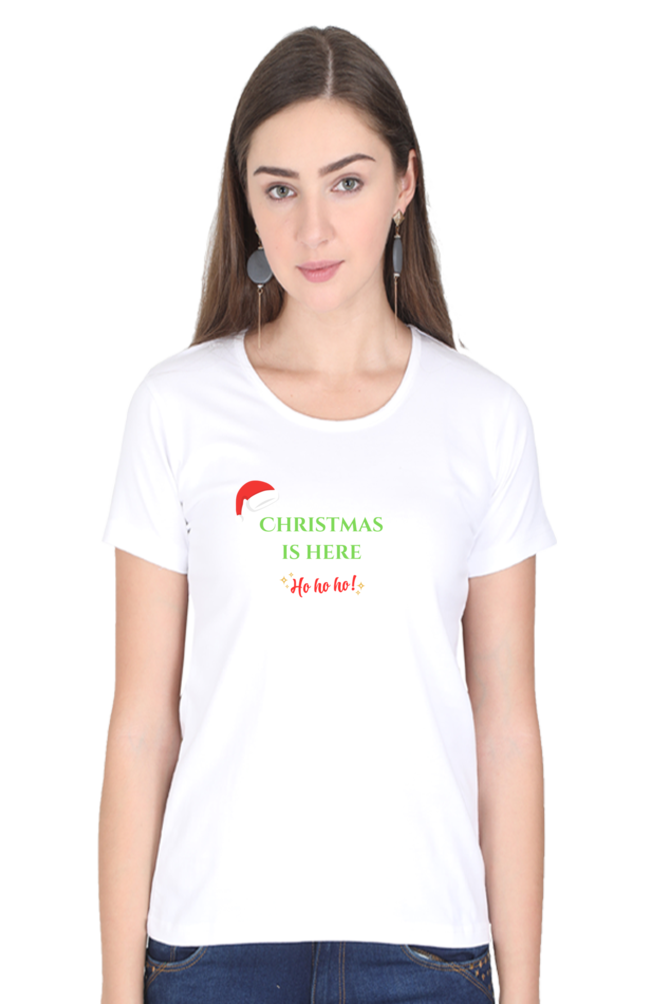HO HO HO premium pure cotton T-shirt for women