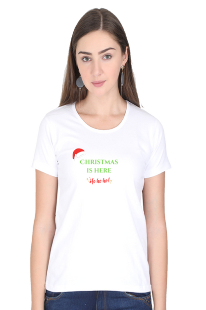HO HO HO premium pure cotton T-shirt for women