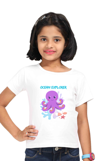 OCEAN premium pure cotton girl T-shirt