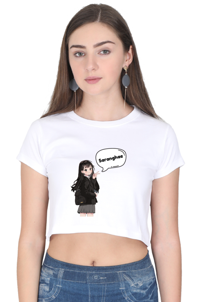 Women's Saranghae Crop Top
