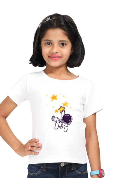 SPACE STARS premium pure cotton girl T-shirt