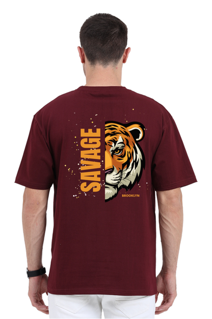 SAVAGE TIGER classic oversized UNISEX premium pure cotton T-shirt