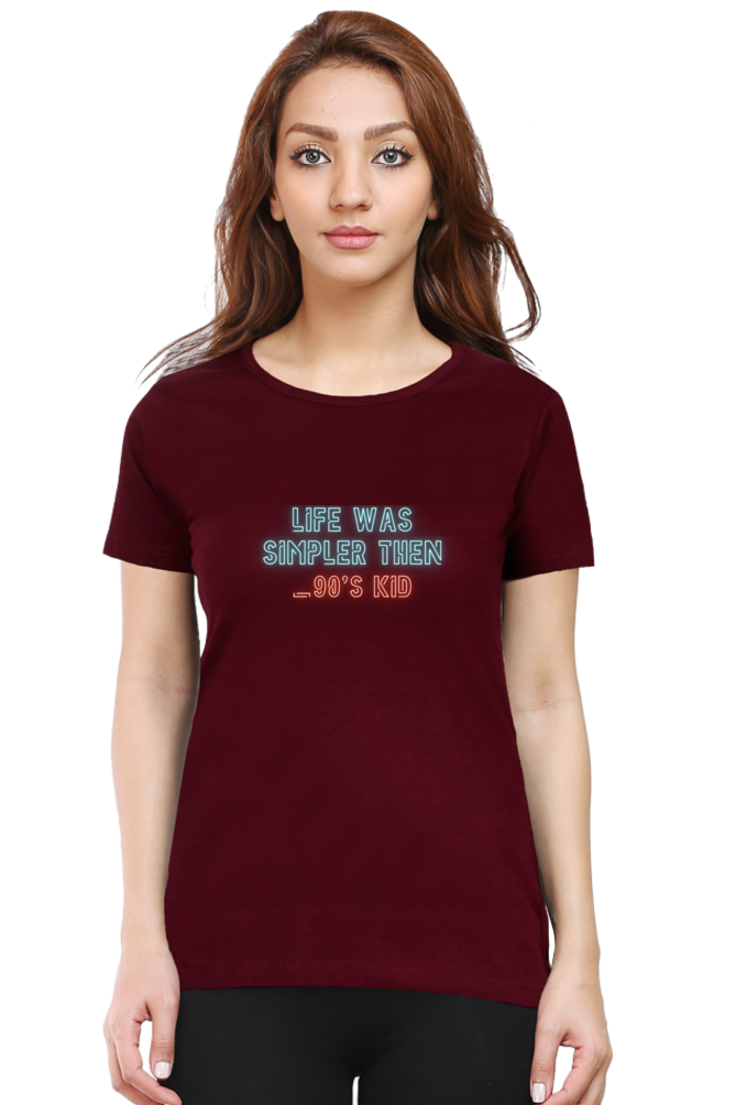 SIMPLER LIFE premium pure cotton T-shirt for women