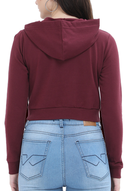 BALLON premium pure cotton CROP HOODIE for women