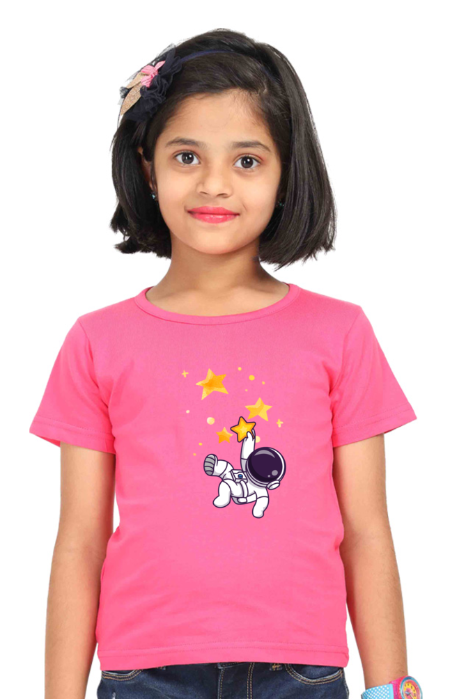 SPACE STARS premium pure cotton girl T-shirt