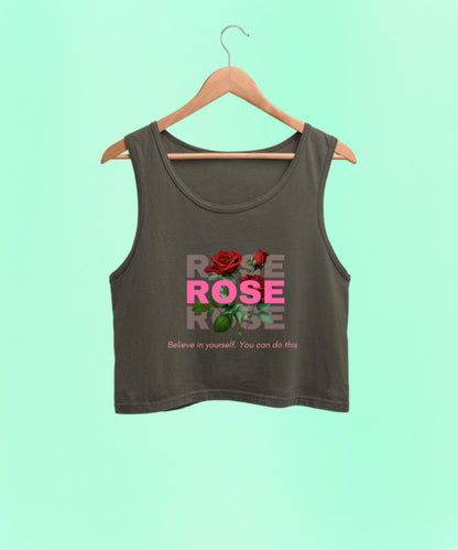 ROSE premium pure cotton crop tank top
