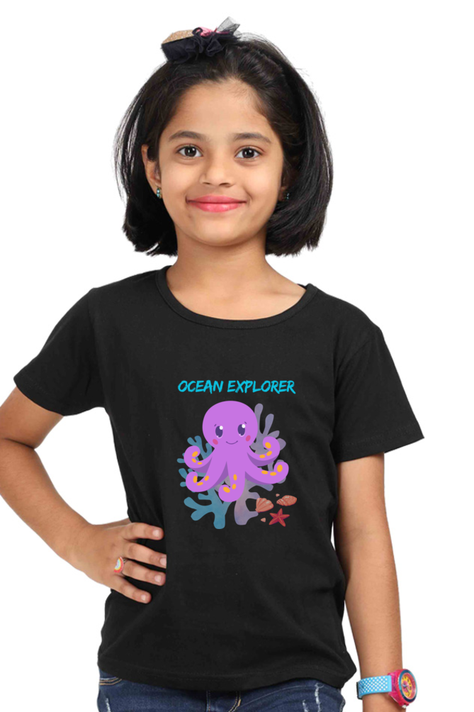 OCEAN premium pure cotton girl T-shirt