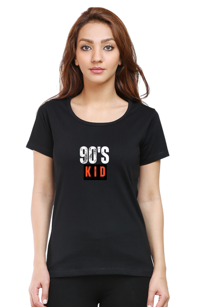 90's KID premium pure cotton T-shirt for women