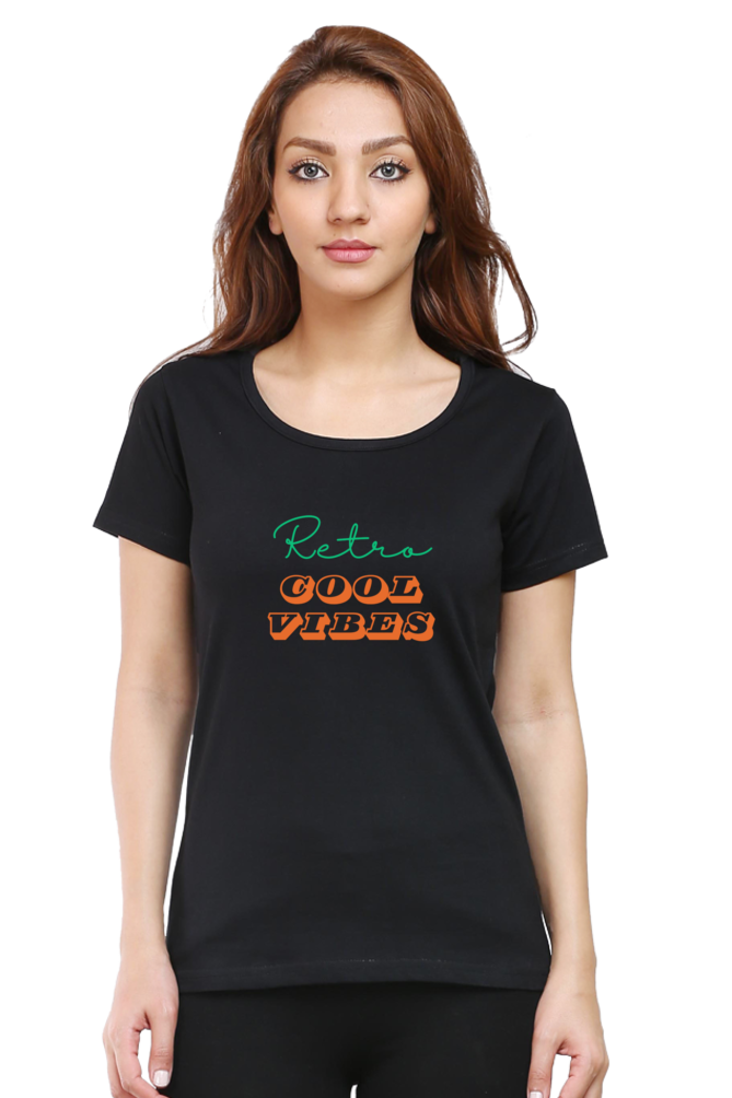 COOL VIBES premium pure cotton T-shirt for women