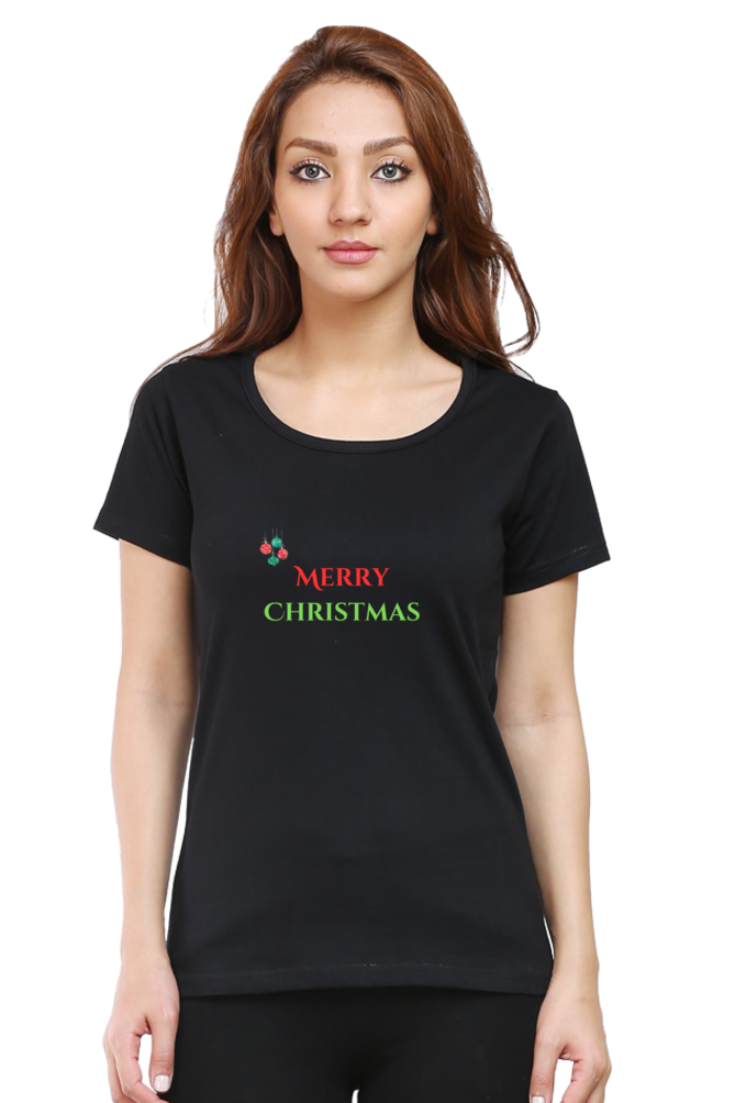 MERRY CHRISTMAS premium pure cotton T-shirt for women