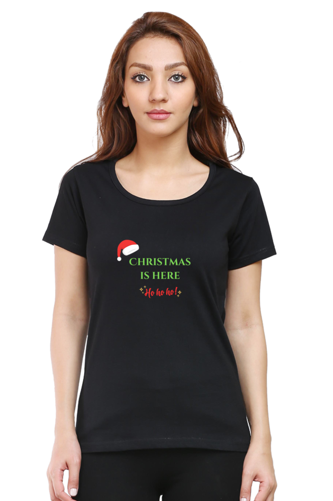 HO HO HO premium pure cotton T-shirt for women
