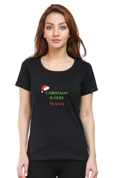 HO HO HO premium pure cotton T-shirt for women