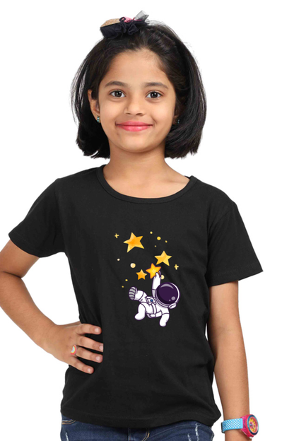SPACE STARS premium pure cotton girl T-shirt