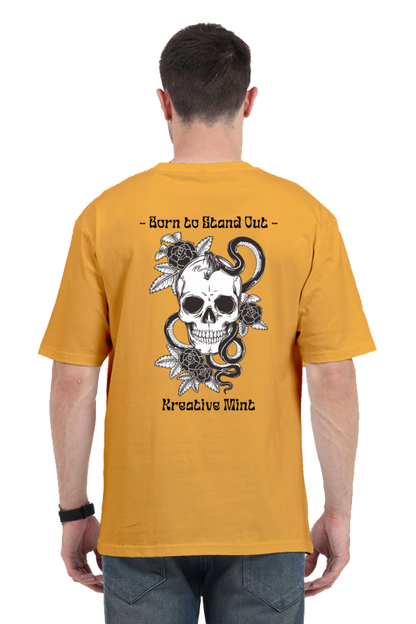 SKULL N FLOWER classic oversized UNISEX premium pure cotton T-shirt