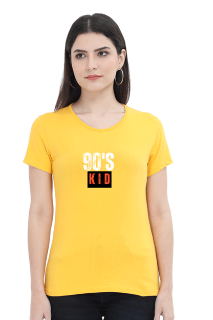 90's KID premium pure cotton T-shirt for women