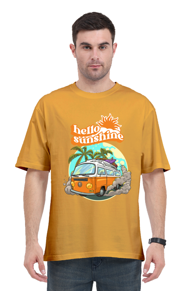 HELLO SUNSHINE classic oversized UNISEX premium pure cotton T-shirt