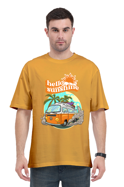 HELLO SUNSHINE classic oversized UNISEX premium pure cotton T-shirt