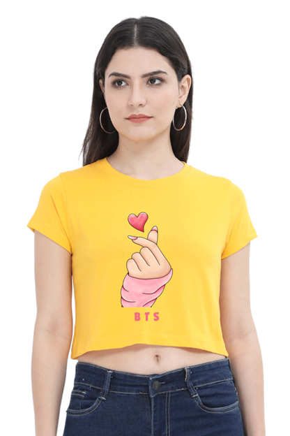 BTS LOVE premium pure cotton crop top