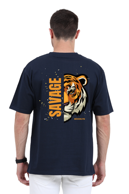 SAVAGE TIGER classic oversized UNISEX premium pure cotton T-shirt