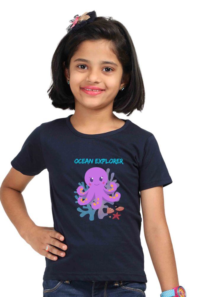 OCEAN premium pure cotton girl T-shirt