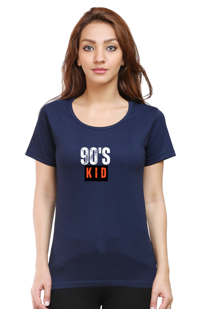 90's KID premium pure cotton T-shirt for women