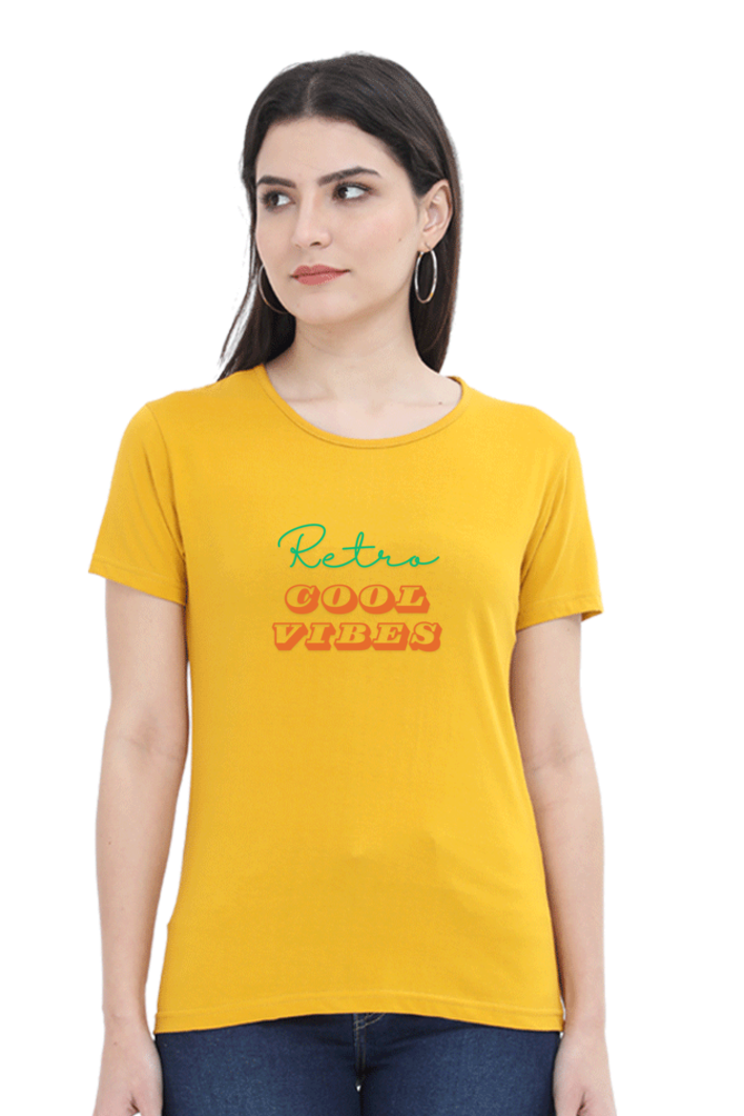 COOL VIBES premium pure cotton T-shirt for women