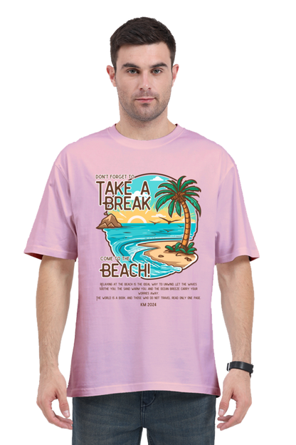 TAKE A BREAK classic oversized UNISEX premium pure cotton T-shirt