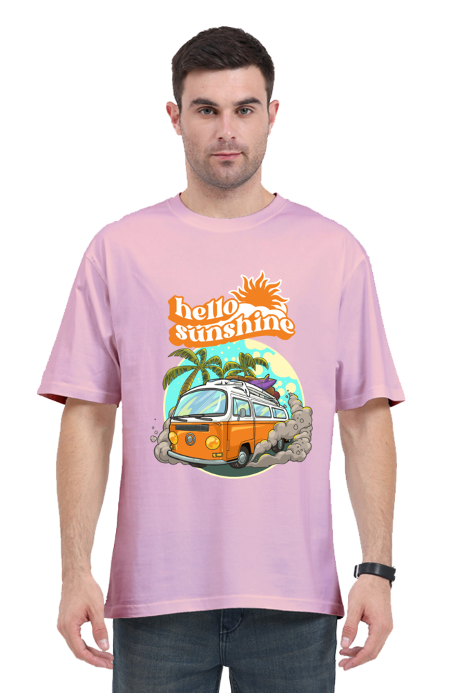 HELLO SUNSHINE classic oversized UNISEX premium pure cotton T-shirt