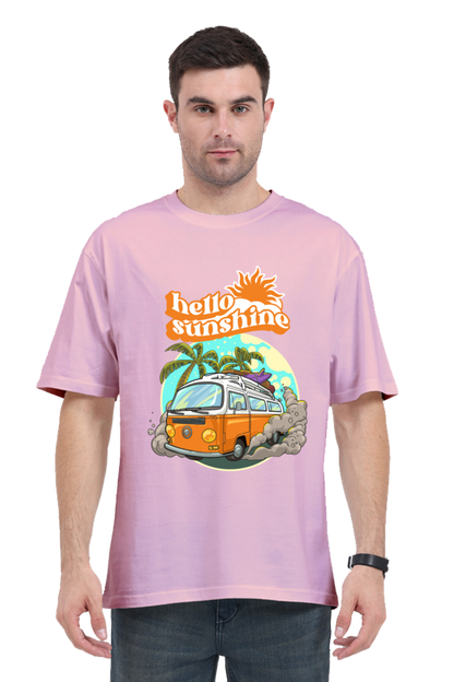 HELLO SUNSHINE classic oversized UNISEX premium pure cotton T-shirt