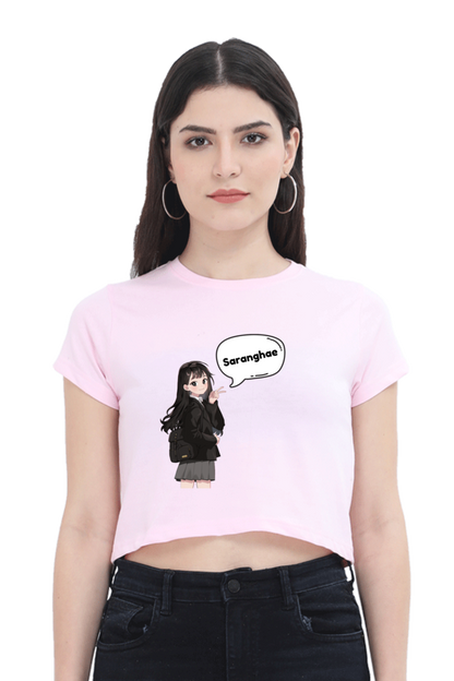 Women's Saranghae Crop Top