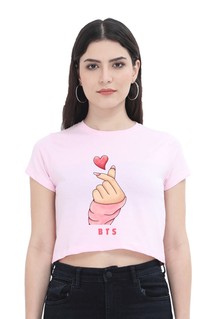 BTS LOVE premium pure cotton crop top