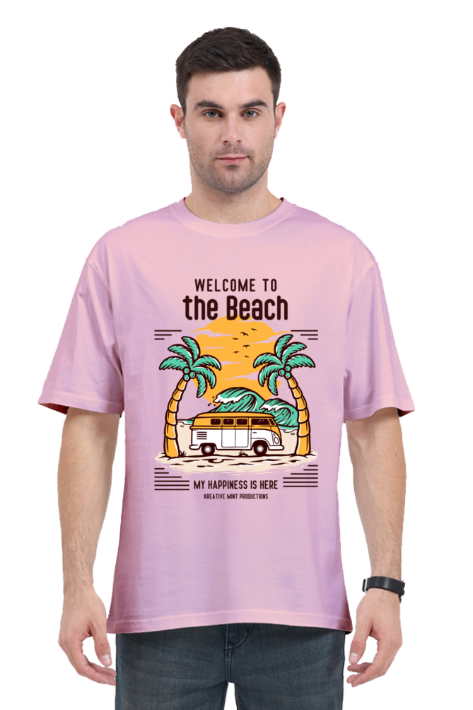 THE BEACH classic oversized UNISEX premium pure cotton T-shirt