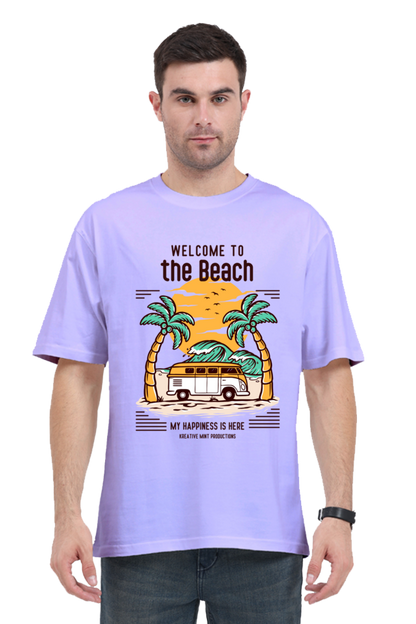 THE BEACH classic oversized UNISEX premium pure cotton T-shirt