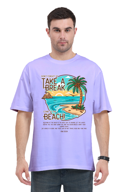 TAKE A BREAK classic oversized UNISEX premium pure cotton T-shirt