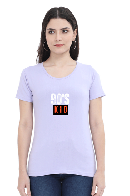 90's KID premium pure cotton T-shirt for women