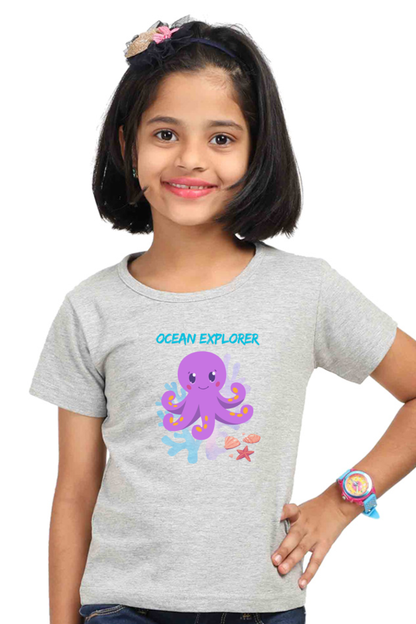 OCEAN premium pure cotton girl T-shirt