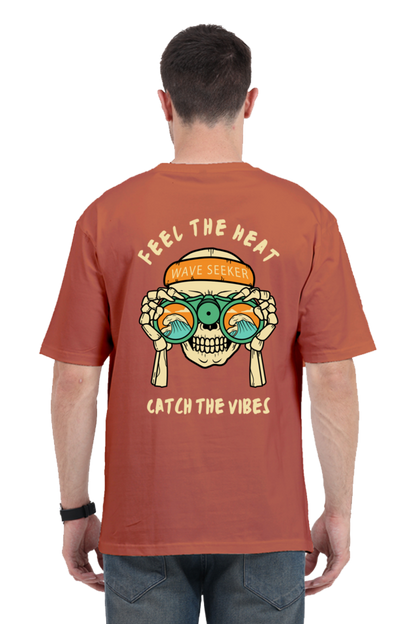 FEEL THE HEAT classic oversized UNISEX premium pure cotton T-shirt