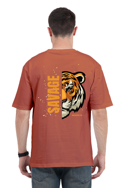 SAVAGE TIGER classic oversized UNISEX premium pure cotton T-shirt