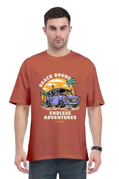 BEACH BOUND classic oversized UNISEX premium pure cotton T-shirt