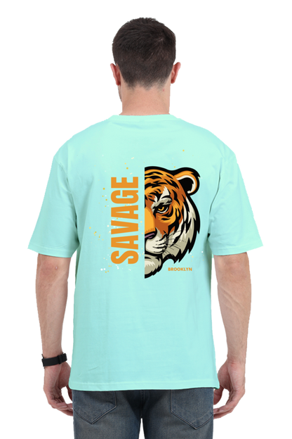 SAVAGE TIGER classic oversized UNISEX premium pure cotton T-shirt
